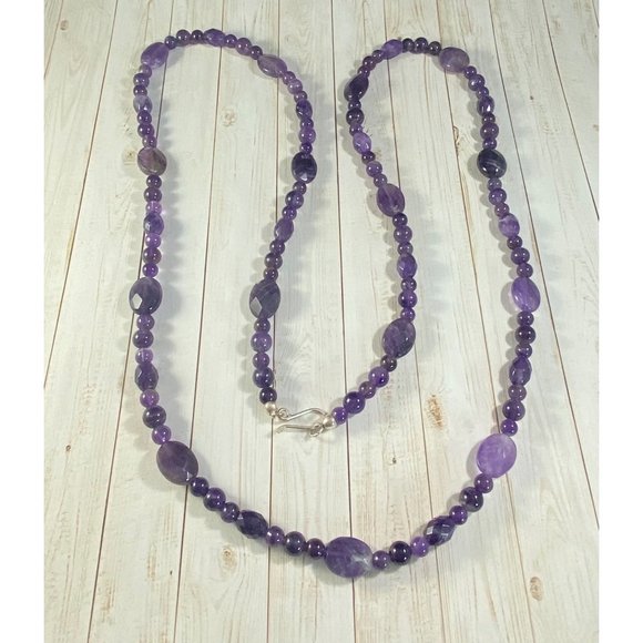Jay King DTR Necklace 925 Amethyst Beaded Southwestern Signed - Picture 3 of 7